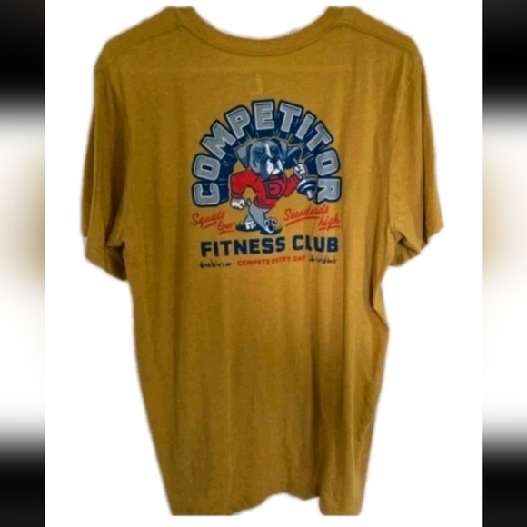 Compete Everyday Other - Compete Every Day Competitor Fitness Club Bulldog Graphic Tee Yellow Large